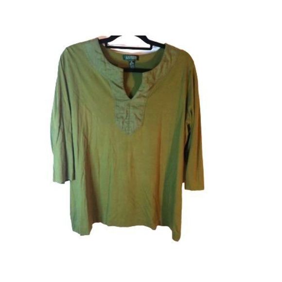Lauren by Ralph Lauren Green Blouse‎ Size XL - Picture 1 of 4